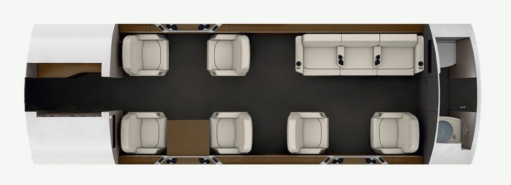 Bombardier Challenger 650 view for Atlantic City charter