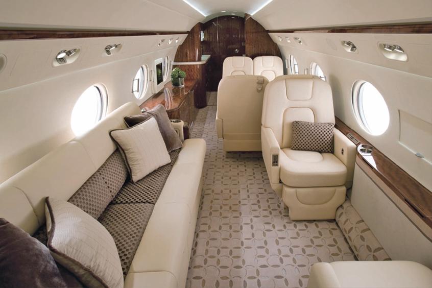 Gulfstream G350 cabin for Atlantic City charter
