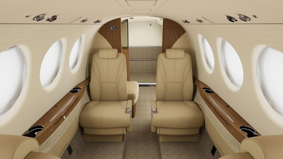 Beechcraft King Air 260 cabin for Atlantic City charter