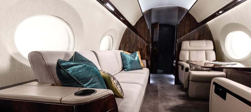 Gulfstream G600 cabin for Atlantic City charter