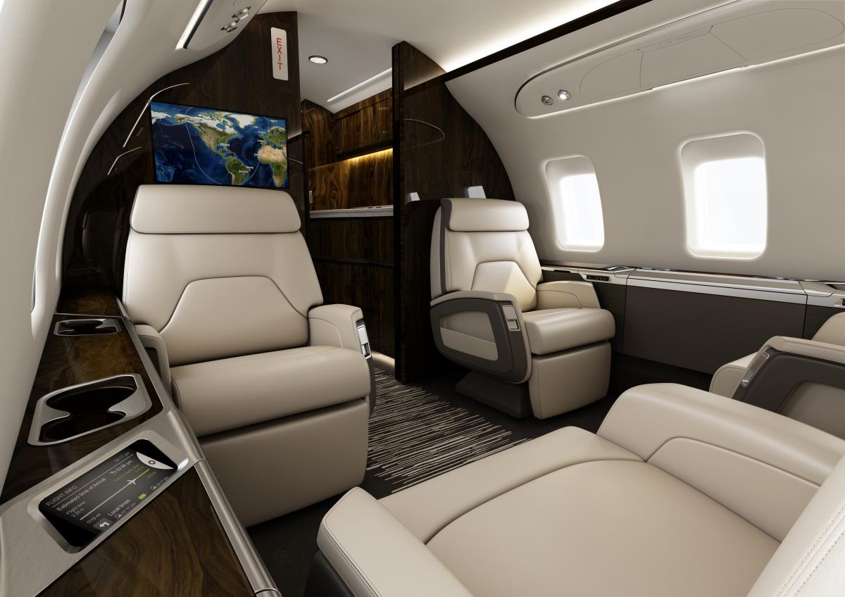 Bombardier Challenger 650 cabin for Atlantic City charter