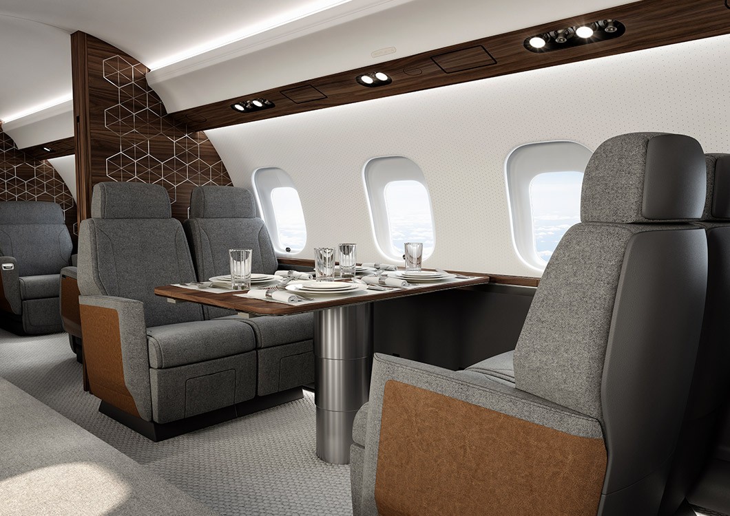 Bombardier Global 6500 cabin for Atlantic City charter