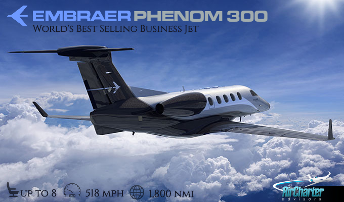 Atlantic City Embraer Phenom 300 Charter