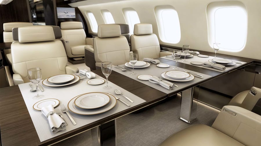 Bombardier Global 7500 view for Atlantic City charter