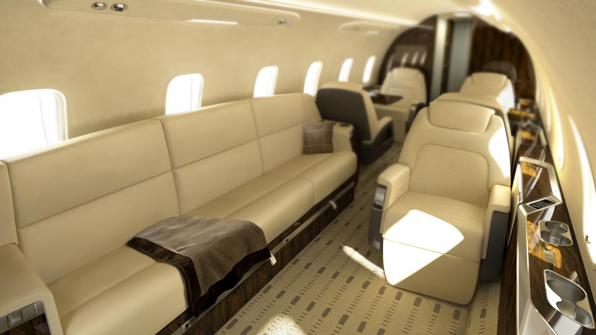 Bombardier Challenger 3500 cabin for Atlantic City charter