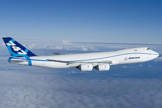 Boeing 747-8F cargo aircraft for Atlantic City charter
